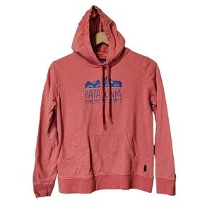 Patagonia Hoodie Mens Small Coral Mandala Mountain Logo Pullover 39500 SP17